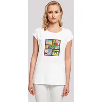 F4NT4STIC T-Shirt 'Spongebob Schwammkopf Collage' in weiß | Gr.: