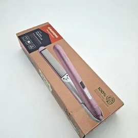 Grundig HS 7130 Haarglätter, Glätteisen, 4 Stufen, 160 °C bis 220 °C, Ionic-Funktion, bewegliche Vollkeramikplatten, Turbo-Funktion, Rosé/Silber