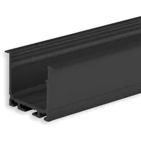 ISOLED LED Einbauprofil DIVE24 Aluminium schwarz RAL9005, 200cm
