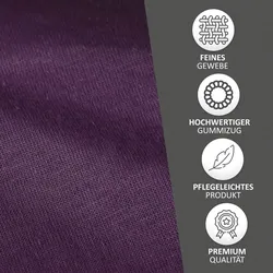 Spannbettlaken Jersey 100% Baumwolle 180-200x200 cm Lila 2er Pack