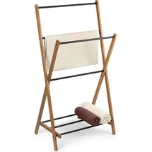 Kadax Handtuchhalter aus Holz, Wäscheständer mit Trockenfläche bis 3,5m,