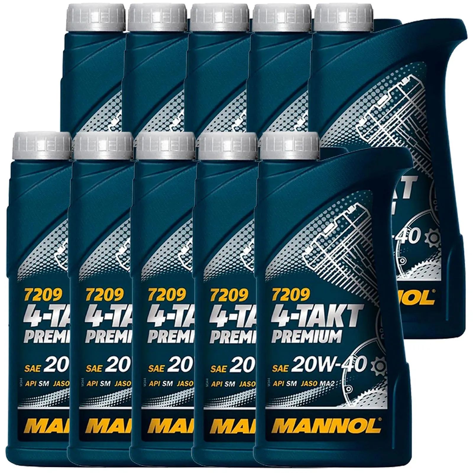 10x1l Mannol 4-takt Premium 20w-40 Motoröl Jaso Ma2 Motorrad Scooter Quad Öl: Mannol 7209 4-takt Premium Entspricht Folgenden Freigaben / Spezifikatio