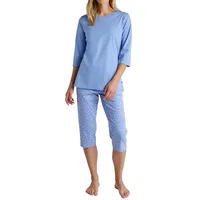 CALIDA Daylight Dreams 3/4-Pyjama Damen, hautfreundlich, hypoallergen, atmungsaktiv, feuchtigkeitsregulierend