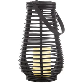 ETC Shop Solarleuchten für Außen zum stellen LED Solar Tischleuchte Hängelampe Garten LED Laterne Flammeneffekt, mit tanzendem Lichteffekt, 1x LED Akku, DxH