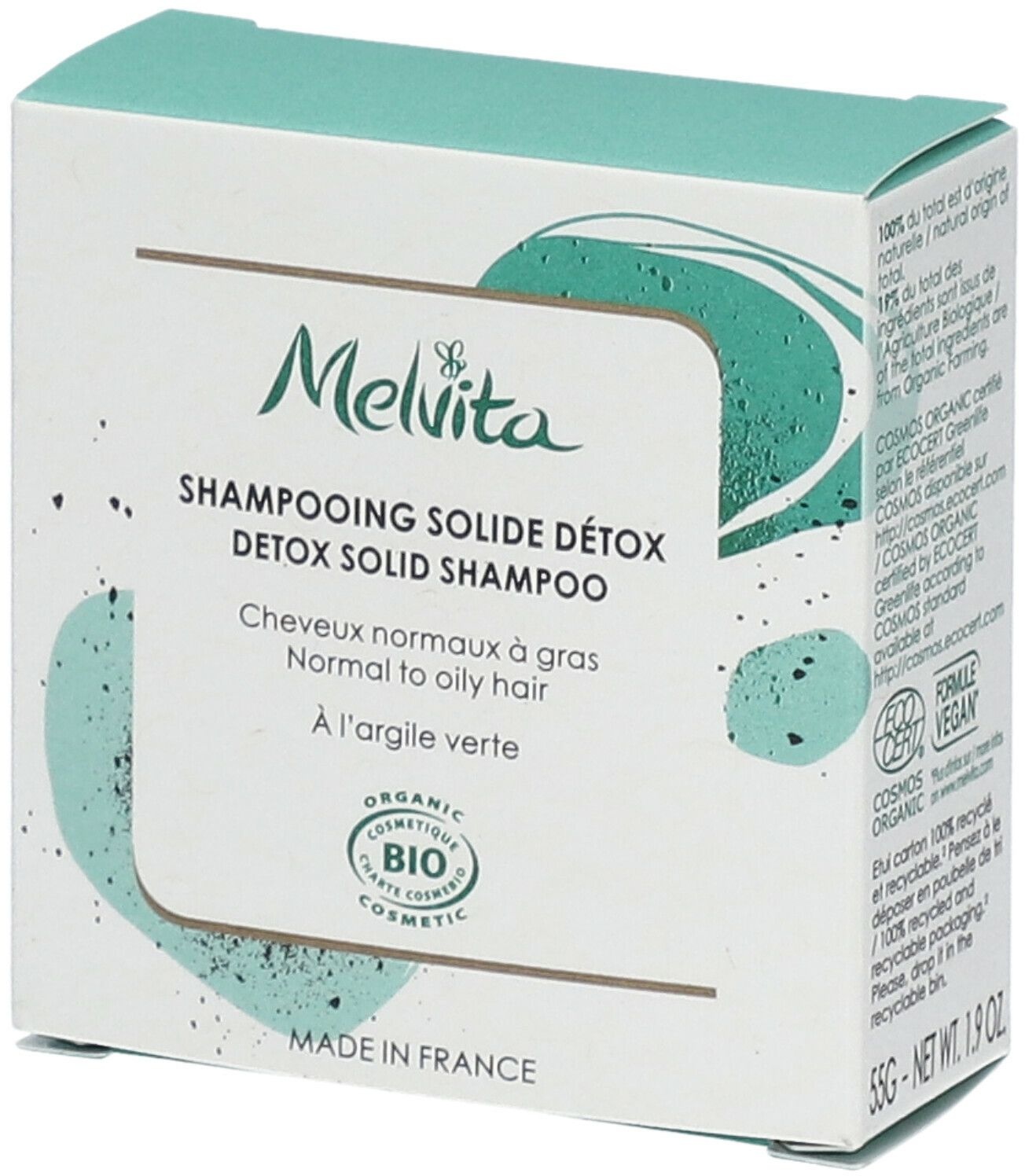 Melvita Shampoing solide detox 55 g shampooing