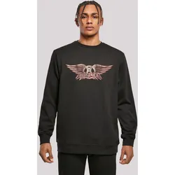 Sweatshirt F4NT4STIC "Aerosmith Rock Band Logo", Herren, Gr. S, schwarz, Obermaterial: 50% Baumwolle, 50% Polyester, casual, regular fit, Rundhals, Langarm ohne Bündchen, Sweatshirts, Premium Qualität, Rock-Musik, Band