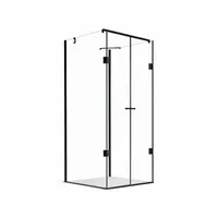Buylando Emma Komplettdusche rechts 80 x 195 cm Schwarz Glaswerk Westfalen