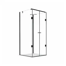 Buylando Emma Komplettdusche rechts 80 x 195 cm Schwarz Glaswerk Westfalen