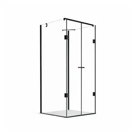 Buylando Emma Komplettdusche rechts 80 x 195 cm Schwarz Glaswerk Westfalen