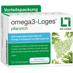 omega3-Loges pflanzlich – vegane Omega-3 Kapseln 120 St