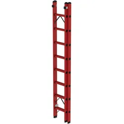 PROREGAL Sprossen-Schiebeleiter GFK 2-teilig ohne Traverse 2x8 Sprossen