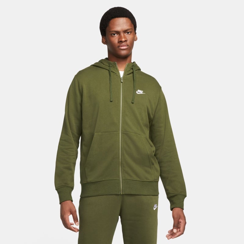 NIKE Sportswear Club French Terry Kapuzenjacke rough green/rough green/white L