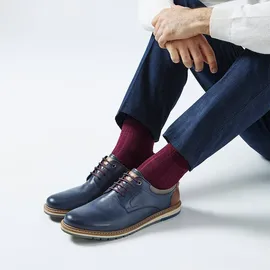 PIKOLINOS Herren Schnürschuh Leder Halbschuh sportlich elegant Berna M8J-4183, Größe:41 EU, Farbe:Blau - Blau - 41