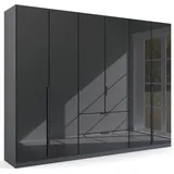 Rauch Drehtürenschrank Modern by Quadra Spin 271 x 210 x 54 cm Grau/Schwarz