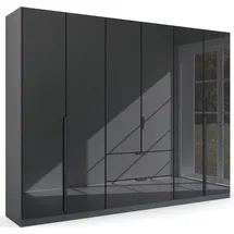 Rauch Drehtürenschrank Modern by Quadra Spin 271 x 210 x 54 cm Grau/Schwarz