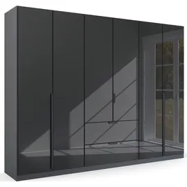 Rauch Drehtürenschrank Modern by Quadra Spin 271 x 210 x 54 cm Grau/Schwarz