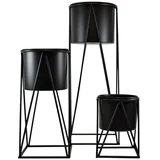 Spetebo Pflanzenständer 70 x 47 x 26 cm Schwarz