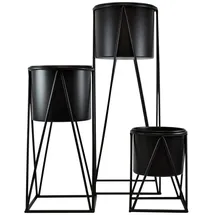 Spetebo Pflanzenständer 70 x 47 x 26 cm Schwarz