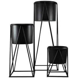 Spetebo Pflanzenständer 70 x 47 x 26 cm Schwarz