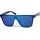 Stylebreaker Unisex Shield Monoglas Sonnenbrille, Polycarbonat Glas und Kunststoff Rahmen, Retro Nerd Style 09020108, Farbe:Gestell Schwarz/Glas Blau verspiegelt - Einheitsgröße