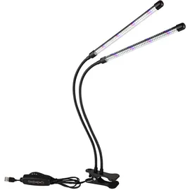 GLOBO LED-Klemmstrahler mattschwarz transparent Metall, Kunststoff B/H/T: ca. 45x47x41 cm 1 Brennstellen - Mattschwarz, Transparent