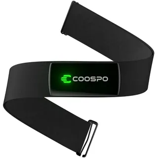 COOSPO H9Z Pulsmesser Brustgurt, Wiederaufladbare Bluetooth 5.0/ ANT+ Herzfrequenzmesser Brustgurt, IP67 Wasserdichter HRM Fitness Tracker Kompatibel mit Polar Wahoo Strava Garmin