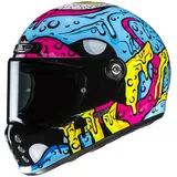 HJC Helmets V10 Squeeze Schwarz/Blau/Gelb/Pink XL