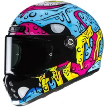 HJC Helmets V10 Squeeze Schwarz/Blau/Gelb/Pink XL