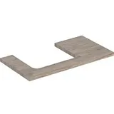 Geberit One Waschtisch-Platte 505303006 90 x 3 x 47 cm, Nussbaum hickory/Melamin Holzstruktur,