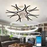 75cm Lampe Mit Ventilator Schlafzimmer Deckenventilator Mit Beleuchtung Und Fernbedienung Leise Reversible LED Dimmbar 6 Gang Timing Stummschaltung Deckenventilator Mit Licht Speicher Funktion-White