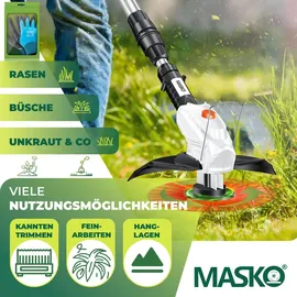 Masko Akku-Rasentrimmer mit 20 V Li-Ion Akku, 2 x 2,0 Ah inkl. Ladegerät