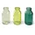 SANDRA RICH Unbekannt Sandra Rich. Glas VASE Bottle klein. 3 kleine Flaschen ca 10,5 x 5 cm. Petrol - GRÜN. 1165-10-51