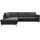 FLEXLUX Ecksofa »Fiore, L-Form«, breite Armlehnen, Füße Alu/Eiche, B/T 241/225 cm, Kaltschaum im Sitz schwarz