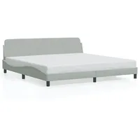 vidaXL Bettgestell "Dover" Hellgrau 200x200 cm Samt