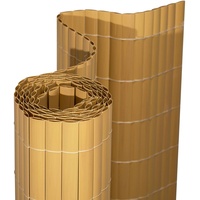 jarolift PVC Sichtschutzmatte Premium Sichtschutz Garten, Terrasse Sichtschutzzaun Balkonverkleidung Zaunblende, 140 x 500 cm, bambus