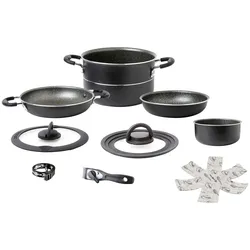 BRUNNER Alu Koch Set Pirate Ø22 Camping Outdoor Koch Geschirr Küche Topf Pfanne