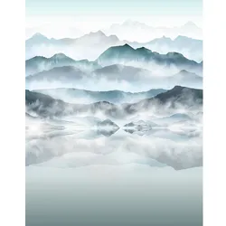 marburg Vliestapete »Smart Art Easy«, Tal, Nebel, blau/grau