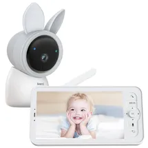 ARENTI AINanny - 2K UHD Video-Babyphone mit 12,7 cm (5“) LCD-Bildschirm, Schwenk- und Neigefunktion mit Auto-Tracking