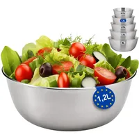 Konzept Rührschüssel Edelstahl 19cm 1,2L, Universelle Salatschüssel Groß für