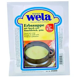 WELA Erbssuppe mit Speck und Rauchfleisch, grün