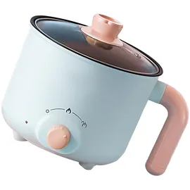 Cocoarm Elektrischer Kochtopf, Schnelles Aufheizen, Automatischer Stromausfallschutz, Anti-Trockenverbrennung, Mini-Elektro-Nudelkocher ohne Stahlauskleidung (Antihaftbeschichtet (mit