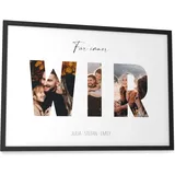 Papierschmiede® WIR personalisiertes Bild mit Fotos - A3 im Bilderrahmen - Geschenke für Frauen - Geschenke für Männer - Personalisiertes Geschenk Paare Partner Fotodruck Weihnachten Valentinstag