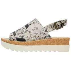 Sandalette DOGO "Gigi Toy Houses Damen Sandalen/ Sandaletten / Female", Damen, Gr. 38, Normalschaft, beige (natur), Lederimitat, Schuhe, Vegan