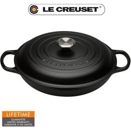 Le Creuset Signature Gourmet-Profitopf mit schwarzer Innenemaille 30 cm schwarz