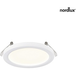 Nordlux LED Deckenleuchte SÓLLER 12, Ein-/Aufbau, IP20/IP44, 6.5W 3000K/4000K + Nachtlicht (MOODMAKER) 650lm, schaltbar, weiß NORD-2110726101