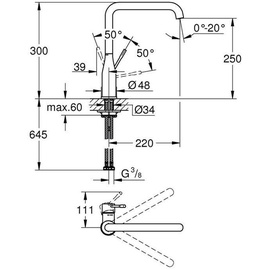 Grohe Essence Einhand-Spültischbatterie - Chrom