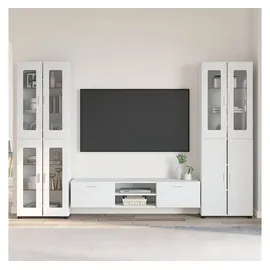 vidaXL TV-Schrankset mit Schubladen FLORIN 3 pcs Weiß Holzwerkstoff