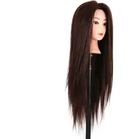 Trintion Frisierkopf Trainingsköpfe Übungskopf Friseur 24" Synthetik Haar Trainingskopf Frisurenkopf Puppenkopf Frisierkopf Halter mit DIY Haar Zubehör Styling Set