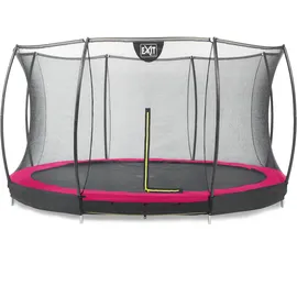 EXIT TOYS Silhouette Bodentrampolin 427 cm inkl. Sicherheitsnetz rosa