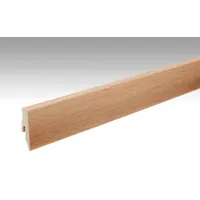 MEISTER Fußleiste Profil 3 PK Buche 6201 für Laminatböden - 2380 x 60 x 20 mm